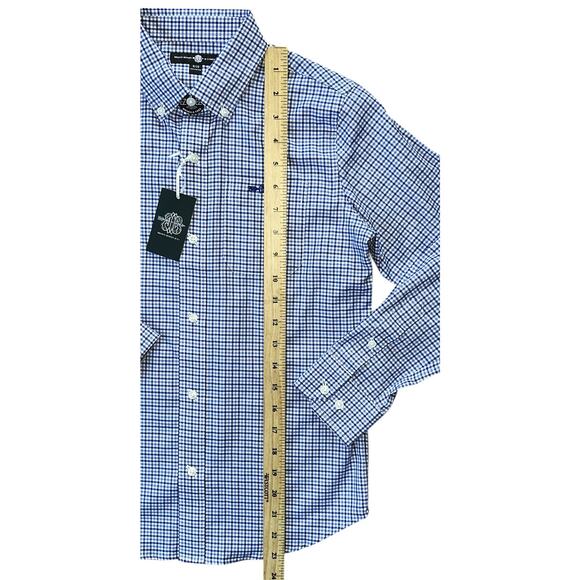 Bowen Arrow Haddrell's Point Plaid Cotton Button-Down Shirt Boy's 8/10 - Picture 2 of 7